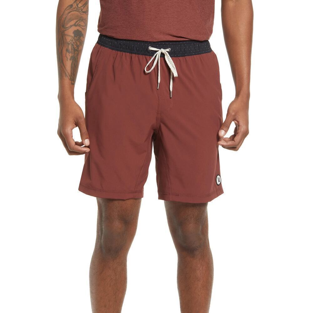 Vuori Men’s Kore Short Lined Pockets Drawstring Rust Active Lounge